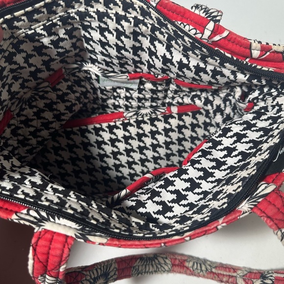 Vera Bradley Vibrant Red and White Floral Shoulder Bag - Picture 5 of 5